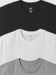 Bunt/Schwarz - Gap – T-Shirts mit Rundhalsausschnitt und kurzen Ärmeln im 3er-Pack - Bild 2 von 4