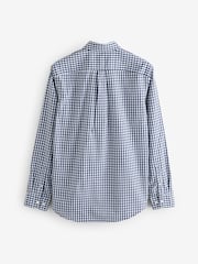 Gap Blue Gingham All Day Regular Fit Long Sleeve Poplin Shirt - Image 2 of 4