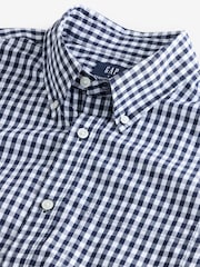 Gap Blue Gingham All Day Regular Fit Long Sleeve Poplin Shirt - Image 3 of 4