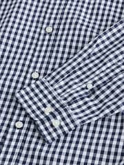 Gap Blue Gingham All Day Regular Fit Long Sleeve Poplin Shirt - Image 4 of 4