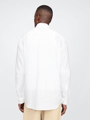 Белый - Gap 100% Linen Long Sleeve Classic Shirt - Image 3 of 5