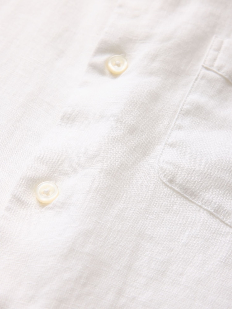 Белый - Gap 100% Linen Long Sleeve Classic Shirt - Image 5 of 5