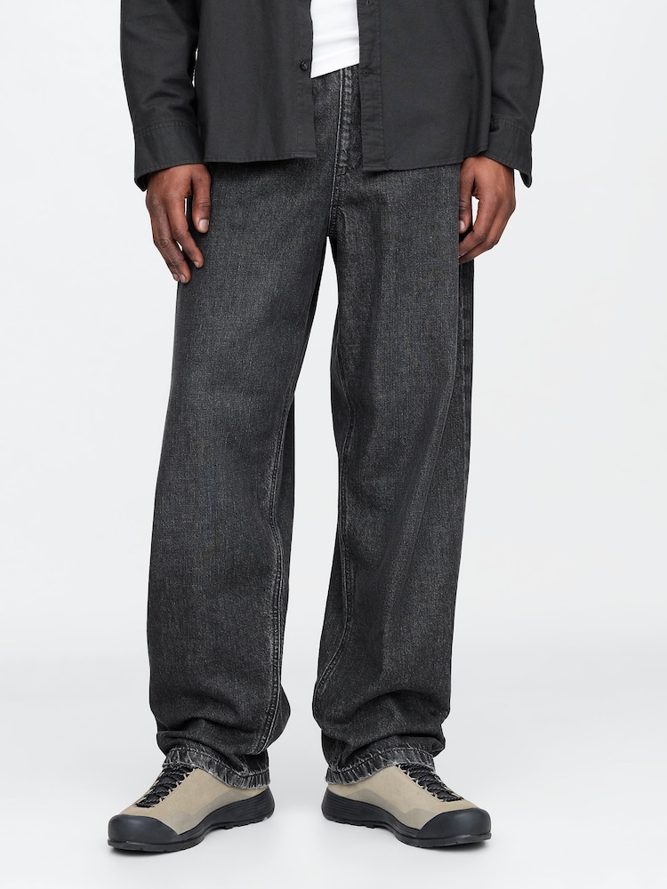 Gap Black UltraSoft Baggy Jeans - Image 1 of 5