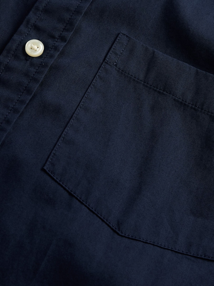 Gap Navy Blue Long Sleeve Poplin Classic Shirt - Image 2 of 2