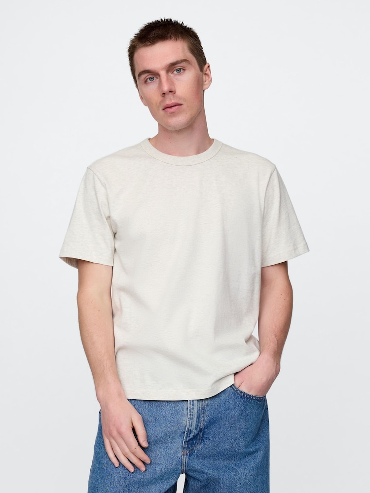 Gap Beige UltraSoft Original T-Shirt - Image 1 of 5