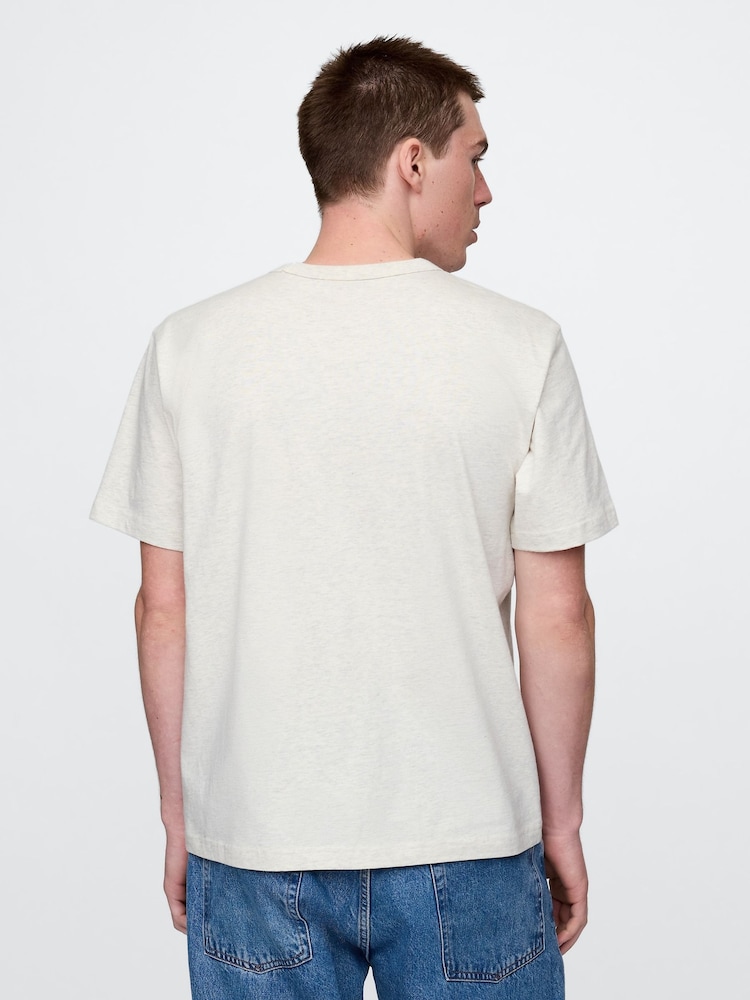 Gap Beige UltraSoft Original T-Shirt - Image 2 of 5