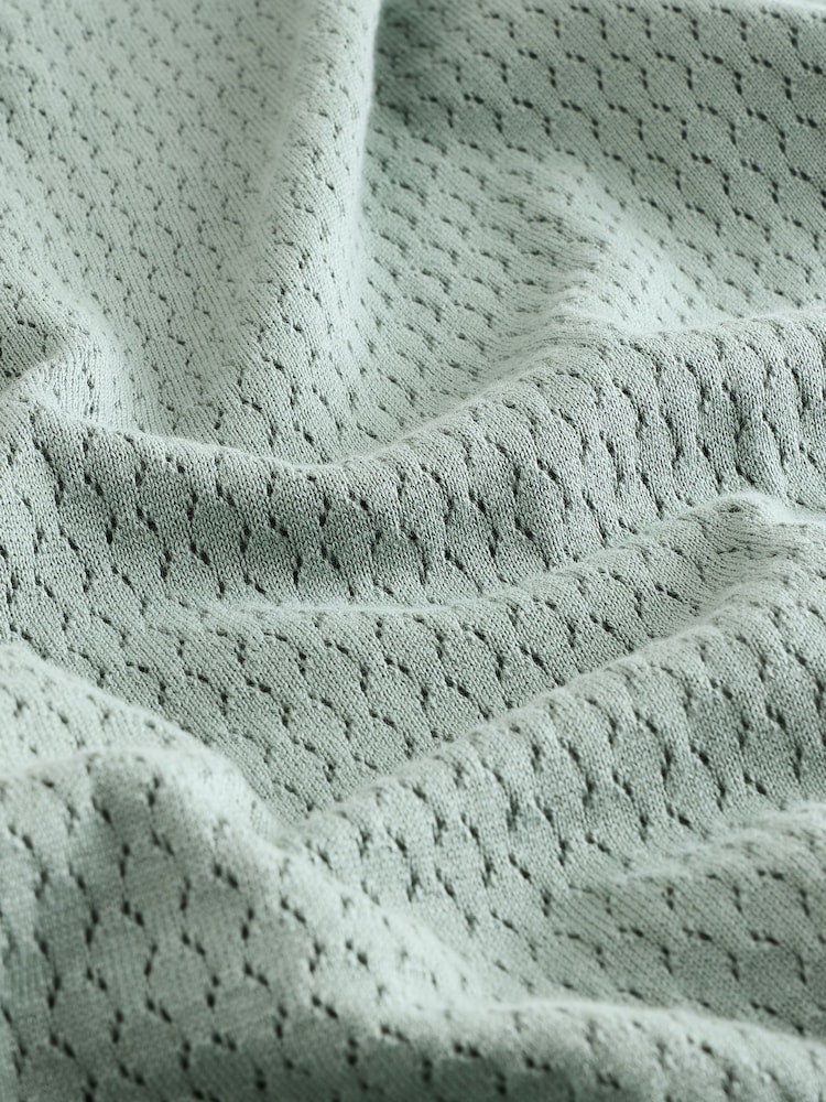 Gap Green Crochet Quarter Zip Polo Shirt - Image 8 of 8 Gap Green Crochet Quarter Zip Polo Shirt - Image 8 of 8