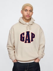 Bej - Gap Vintage Soft Oversized Logo Hanorac cu glugă - Image 1 of 5