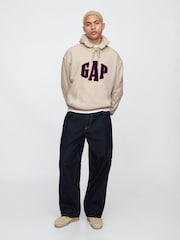 Bej - Gap Vintage Soft Oversized Logo Hanorac cu glugă - Image 3 of 5