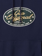 Bleumarin albastru - Hanorac cu glugă Gap Vintage cu logo original - Image 5 of 5