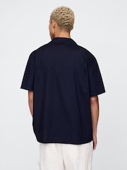 Gap Navy Blue Eyelet Poplin Shirt - Image 2 of 5