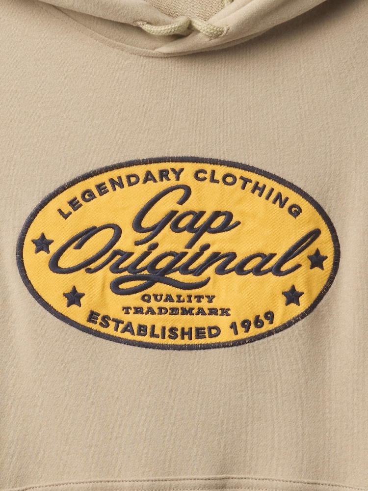 Beige - Gap – Vintage – weicher Hoodie mit Original-Logo - Bild 5 von 5