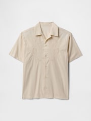 Gap Beige Eyelet Poplin Shirt - Image 4 of 5