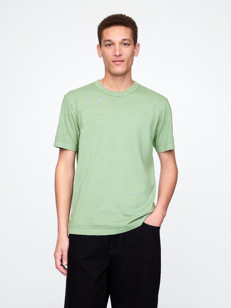 Gap Green Original Short Sleeve Crew Neck T-Shirt - Image 1 of 5