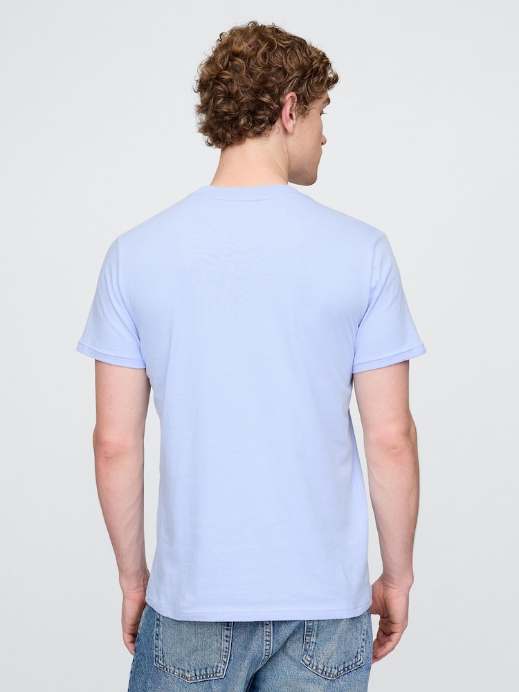 Gap Blue Organic Cotton Pocket T-Shirt - Image 2 of 4