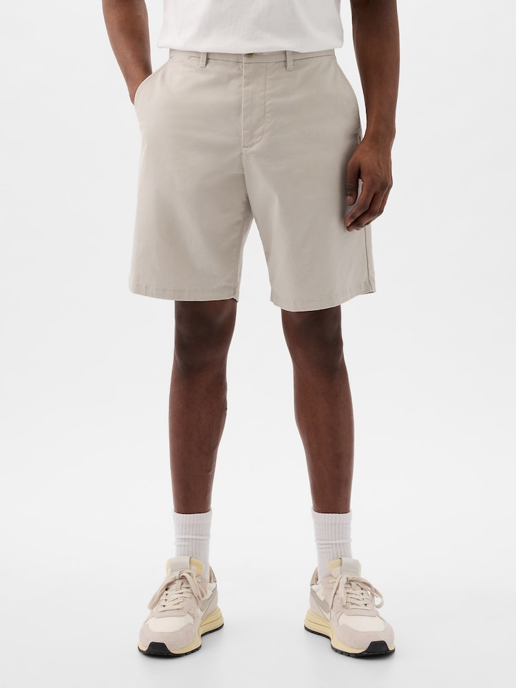 Серый - Gap Cotton Blend Vintage Shorts - Изображение 1 из 5