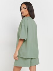 PixieGirl Petite Green Short Sleeve Sweat Top & Shorts Set - Image 3 of 5