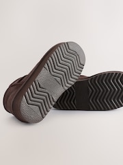 Chocolate Brown Standard Fit (F) Flatform Mini Warm Lined Water Repellent Suede Pull-On Boots - Image 4 of 6