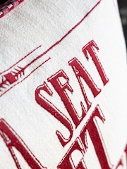 Rockett St George Natural Take A Seat Embroidered Slogan Cushion - Image 2 of 6