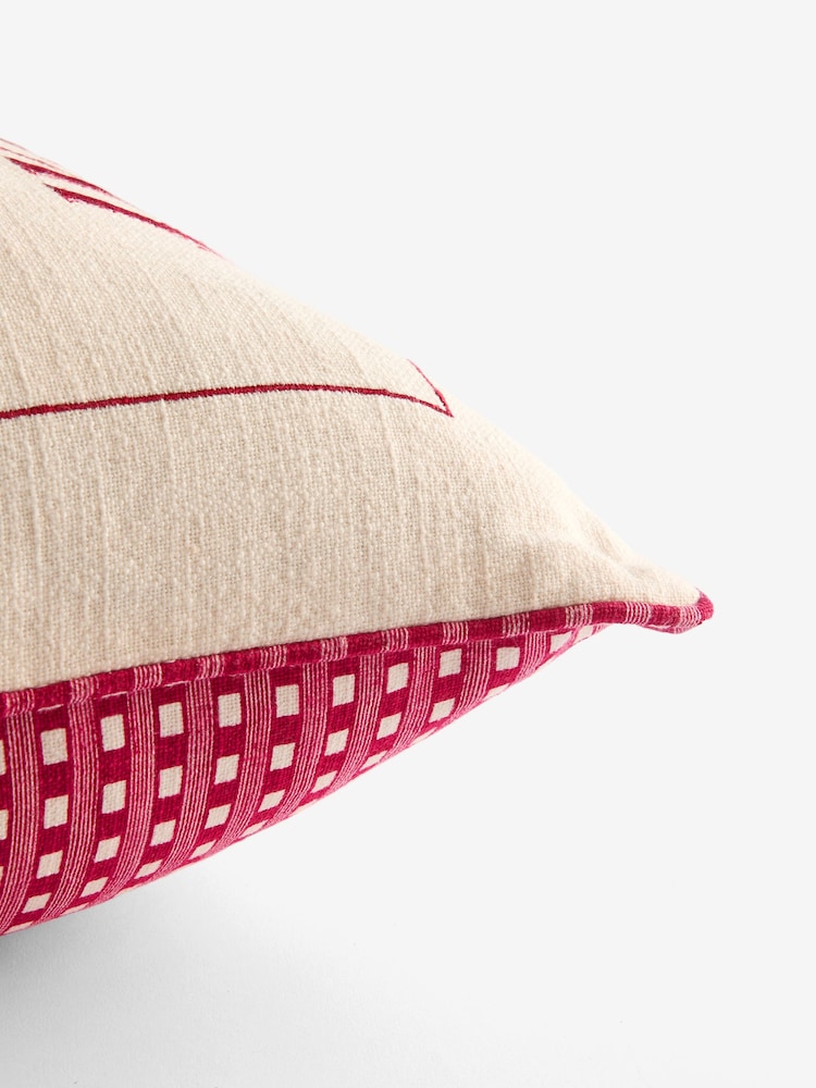 Rockett St George Natural Take A Seat Embroidered Slogan Cushion - Image 6 of 6