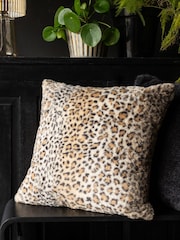 Rockett St George Leopard Love Faux Fur Cushion - Image 1 of 3