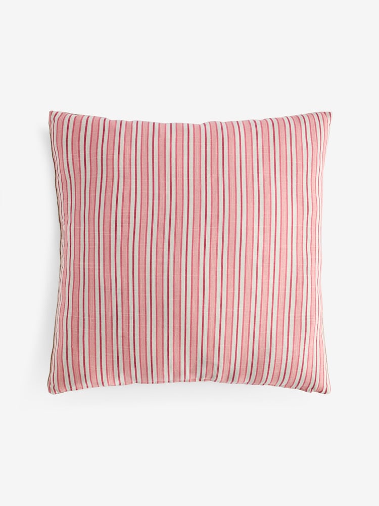 Nina Campbell Pink Fergana Embroidered Feather Filled Cushion - Image 6 of 6