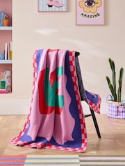 Eleanor Bowmer Multi Love Slogan Knitted Throw - Image 2 of 4