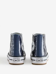 Converse Blue Chuck Taylor Youth EVA Lift Glitter Trainers - Image 4 of 9
