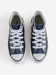 Converse Blue Chuck Taylor Youth EVA Lift Glitter Trainers - Image 5 of 9