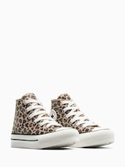 Converse Animal Chuck Taylor Kid High Leopard Trainers - Image 5 of 9