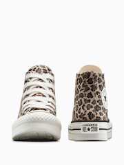 Converse Animal Chuck Taylor Kid High Leopard Trainers - Image 8 of 9