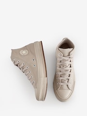 Converse Cream Chuck Taylor All Star Eva Lift Monochrome Trainers - Image 4 of 9