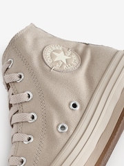 Converse Cream Chuck Taylor All Star Eva Lift Monochrome Trainers - Image 8 of 9