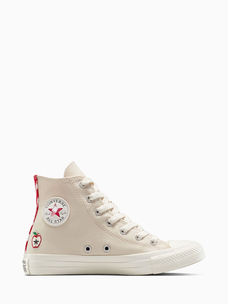 Converse Red Chuck Taylor Teen Apples High Trainers - Image 1 of 9