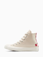 Converse Red Chuck Taylor Teen Apples High Trainers - Image 2 of 9