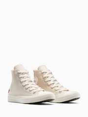 Converse Red Chuck Taylor Teen Apples High Trainers - Image 3 of 9