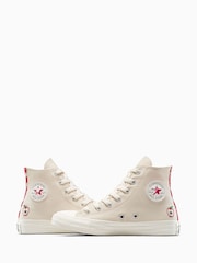 Converse Red Chuck Taylor Teen Apples High Trainers - Image 4 of 9
