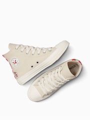 Converse Red Chuck Taylor Teen Apples High Trainers - Image 5 of 9