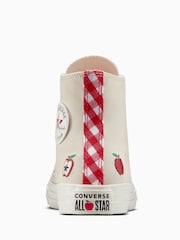 Converse Red Chuck Taylor Teen Apples High Trainers - Image 6 of 9