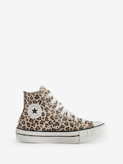 Converse Animal Chuck Taylor Leopard High Lift Trainers - Image 1 of 9