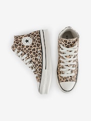 Converse Animal Chuck Taylor Leopard High Lift Trainers - Image 6 of 9
