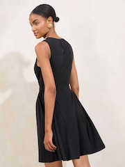 Lipsy Black Sleeveless Crew Neck Mini Skater Dress - Image 5 of 5
