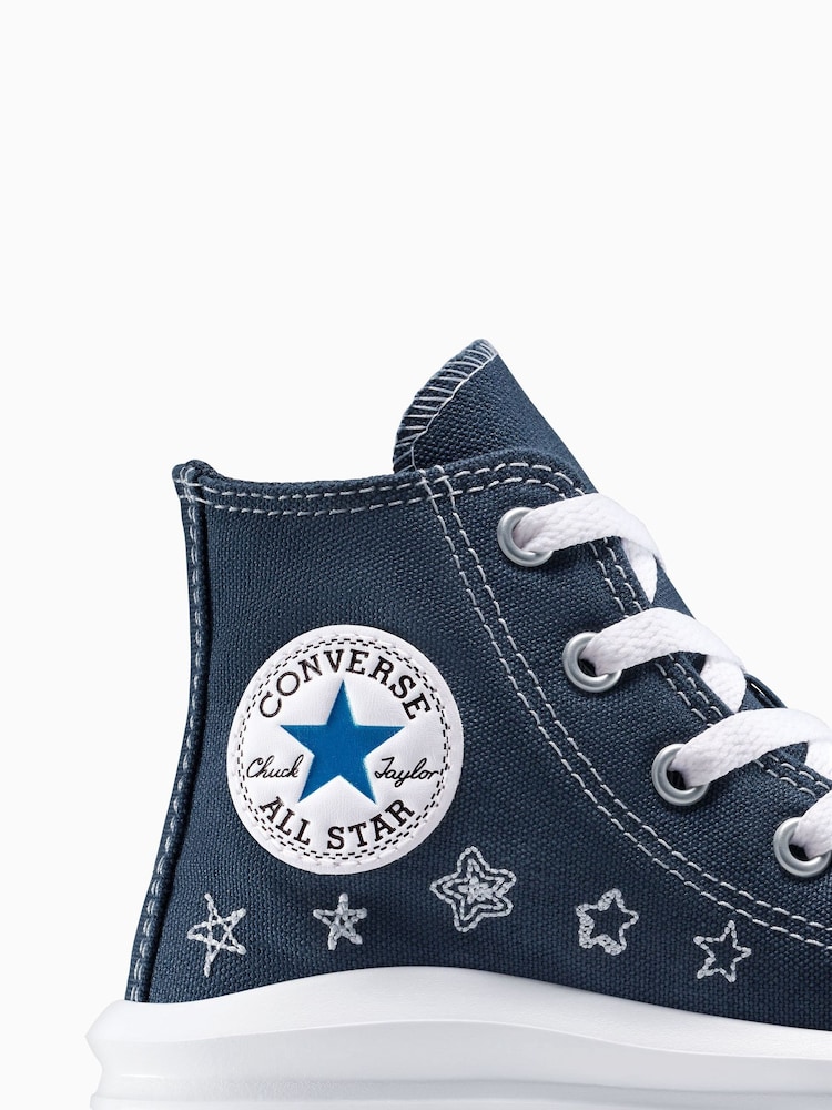 Converse Blue Chuck Taylor Kid Move Trainers - Image 9 of 9 Converse Blue Chuck Taylor Kid Move Trainers - Image 9 of 9