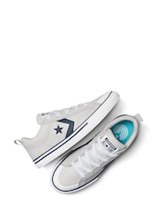 Converse White Pro Blaze Strap Leather Trainers - Image 5 of 8