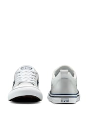 Converse White Pro Blaze Strap Leather Trainers - Image 7 of 8