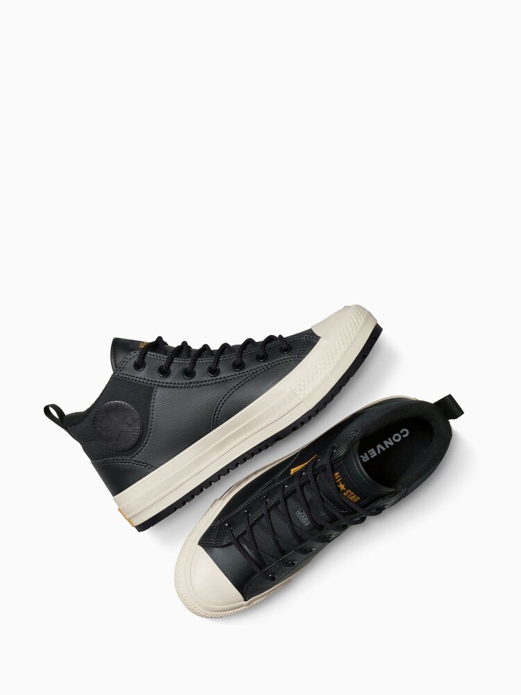 Converse Black Leather Boots with Cream Sole Women main image 3