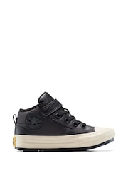 Converse Black Chuck Taylor Kid Easy On Strap Malden Trainers - Image 1 of 9