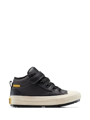 Converse Black Chuck Taylor Kid Easy On Strap Malden Trainers - Image 3 of 9