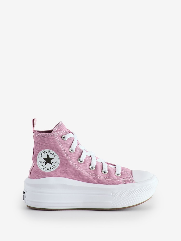 Converse Pink Chuck Taylor Kid Move Trainers - Image 1 of 9