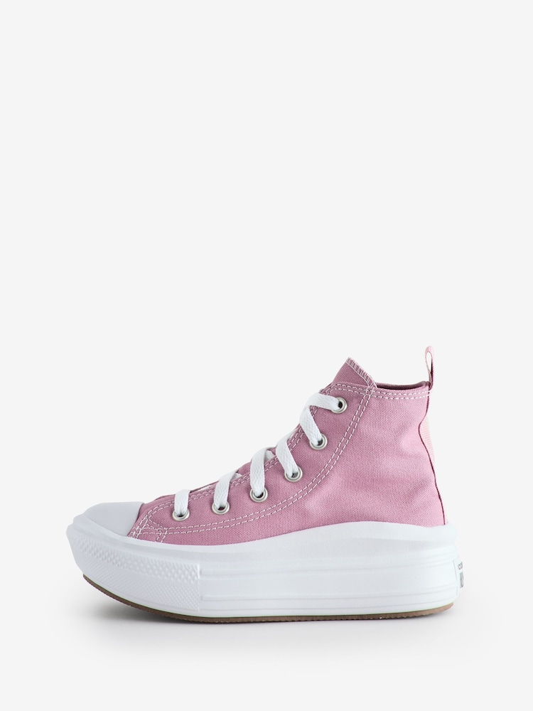 Converse Pink Chuck Taylor Kid Move Trainers - Image 2 of 9